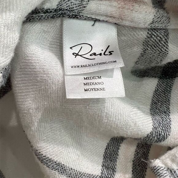 Rails Women's Plaid Button-Up Shirt Multicolor Long Sleeve Size M - Picture 4 of 5